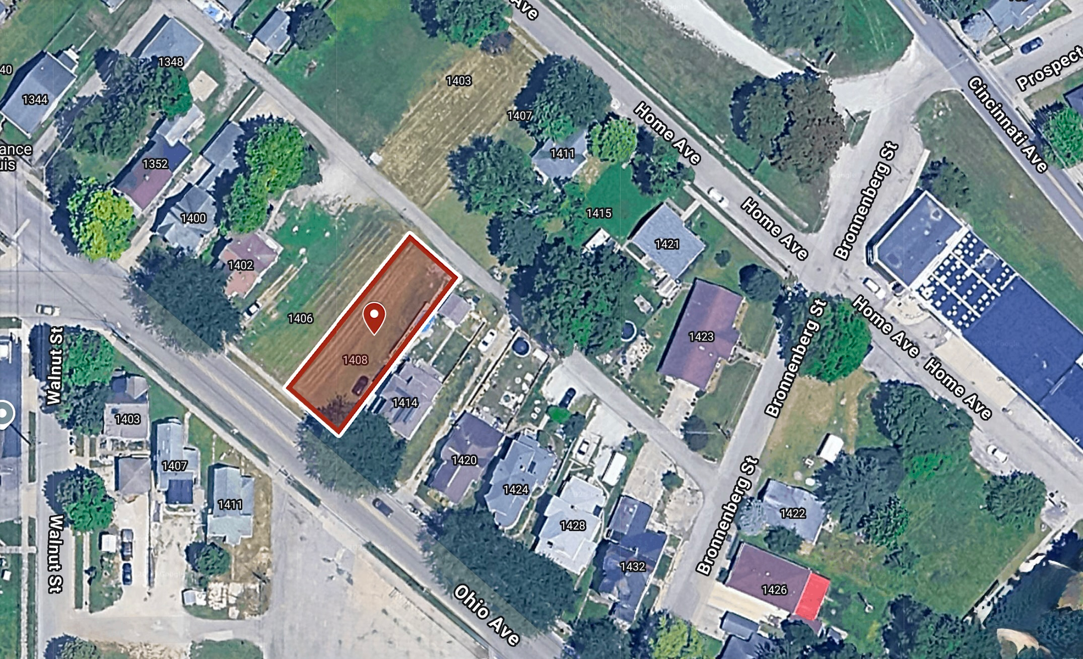 51 X 140 Sq ft. Residential City-lot in Anderson, IN, 39.2 Miles North-East of Indianapolis
