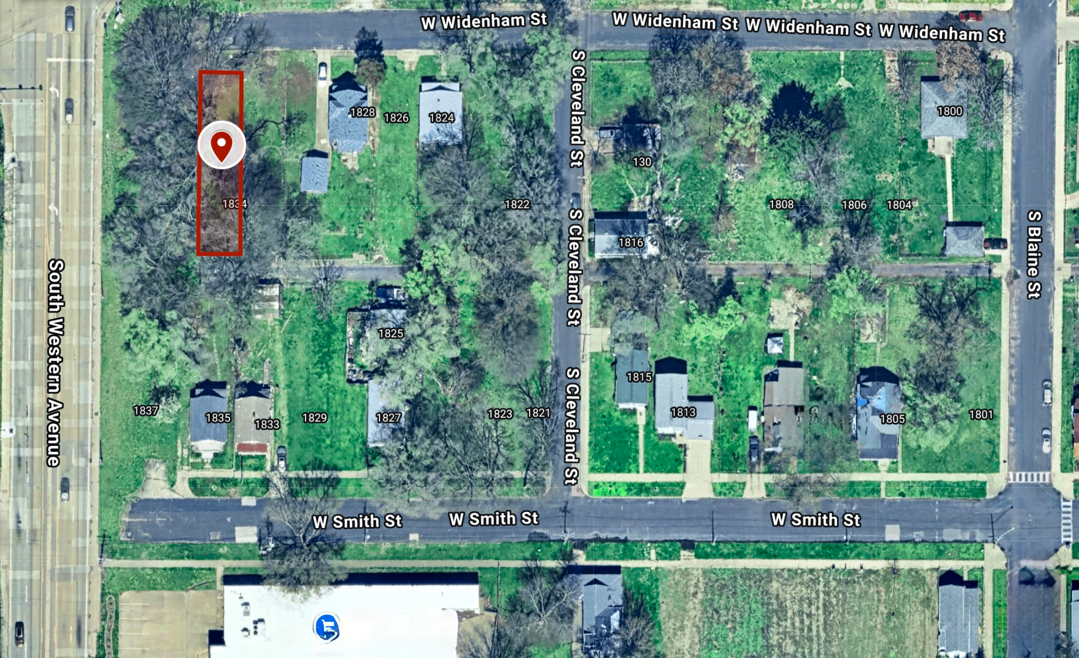 30 X 125 Sq ft. Residential City Lot  mile from Bradley University in Peoria, IL