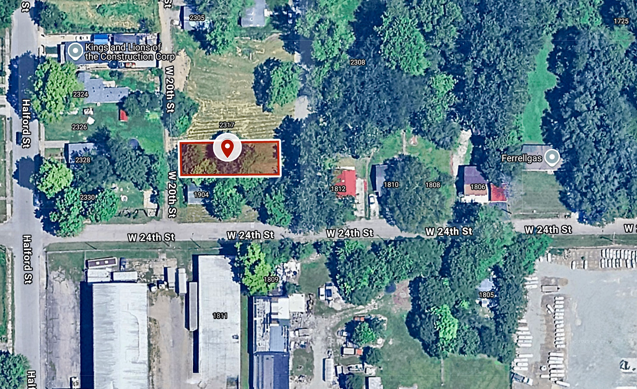 40 X 127 Sq ft. Residential City-lot in Anderson, IN, 37.7 Miles North-East of Indianapolis