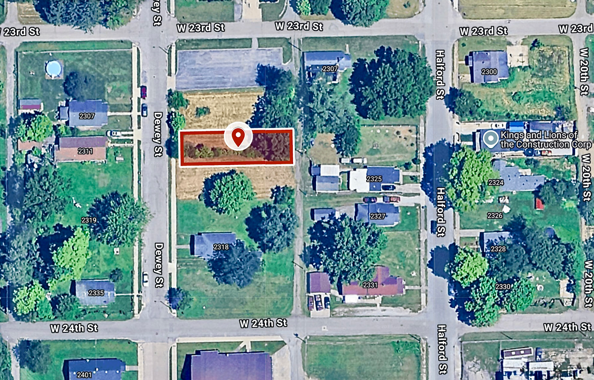 40 X 127 Sq ft. Residential City-lot in Anderson, IN, 37.7 Miles North-East of Indianapolis