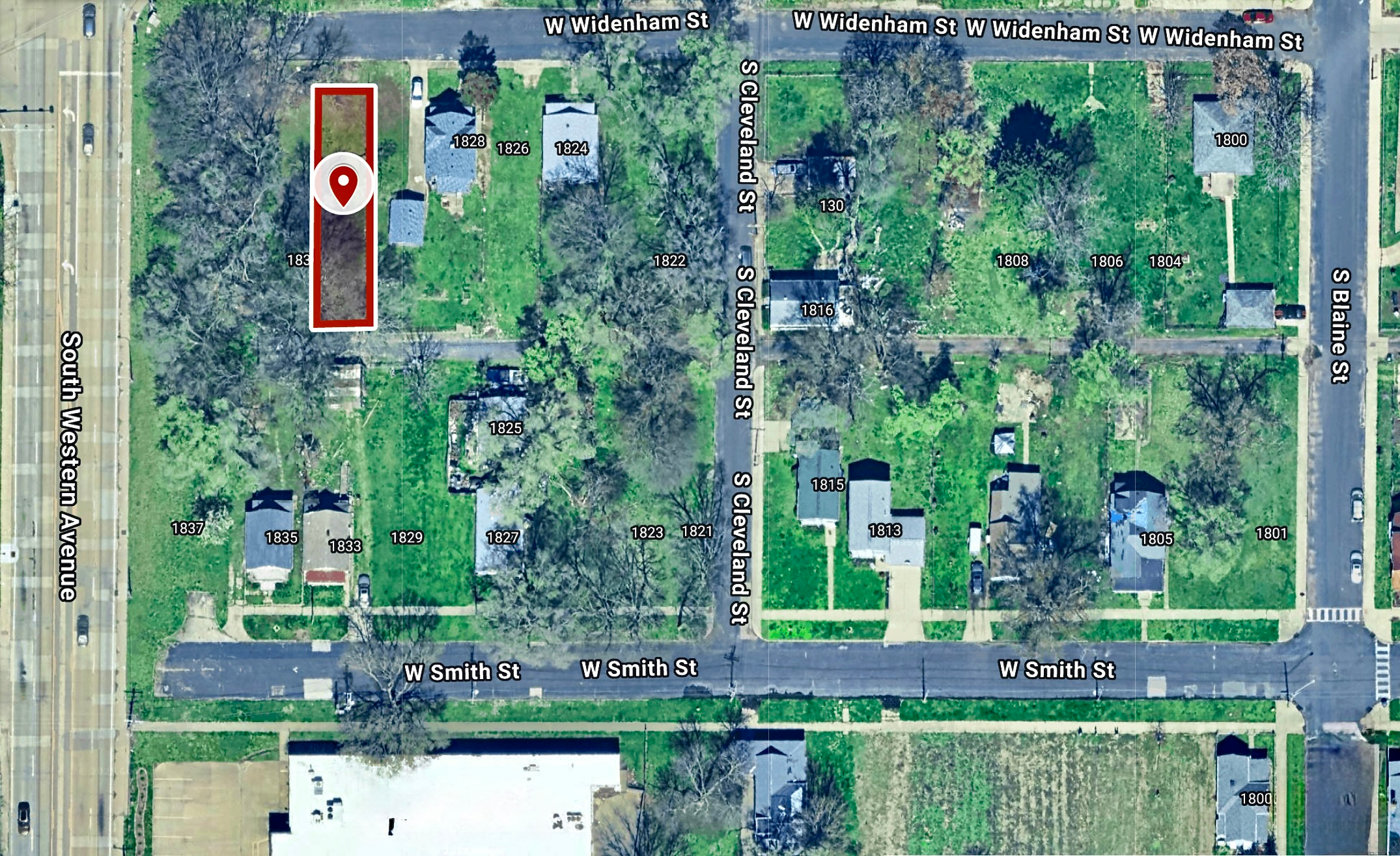 30 X 125 Sq ft. Residential City Lot  mile from Bradley University in Peoria, IL