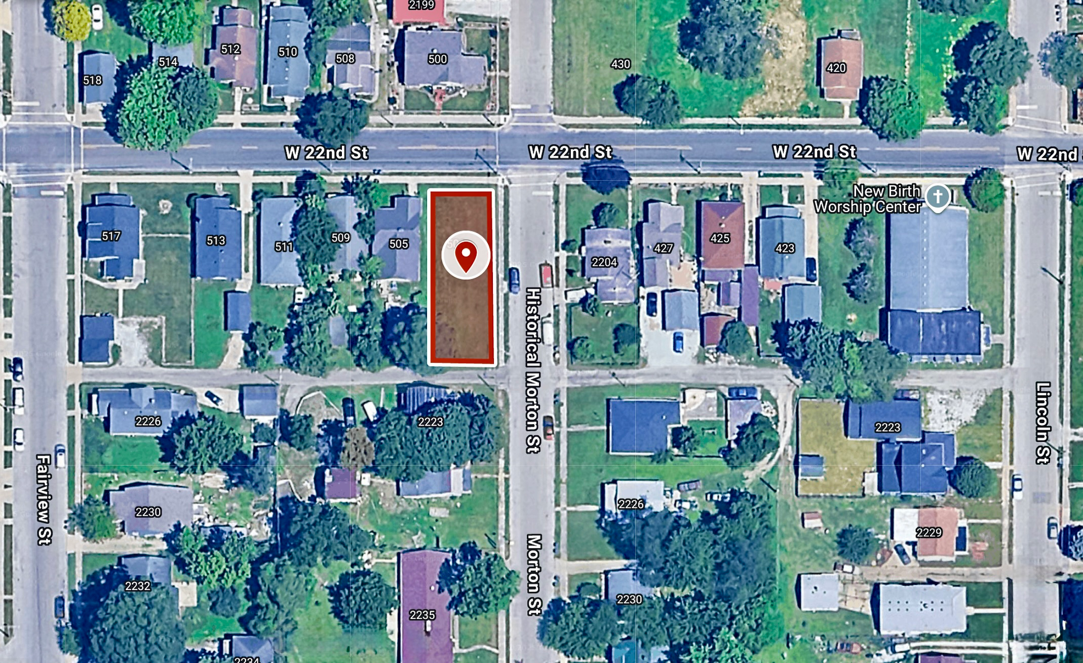 42 X 120 Sq ft. Residential City-lot in Anderson, IN, 37.9 Miles North-East of Indianapolis